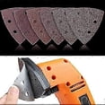 thumbnail image 2 of 50pcs Triangle Sandpaper 6 Holes Sanding Pads 90x90x90mm Hook and Loop Assorted 120 Grits, 2 of 5
