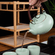 thumbnail image 3 of Juego de té de kung fu de cerámica con tetera de viga, caja de regalo, juego de té de kung fu de cerámica con horno Ru, tetera grande, taza grande, 3 of 5