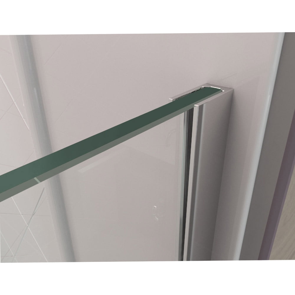 DreamLine Linea Single Panel Frameless Shower Screen 30 in. W x 72 in. H, Open Entry Design in Satin Black