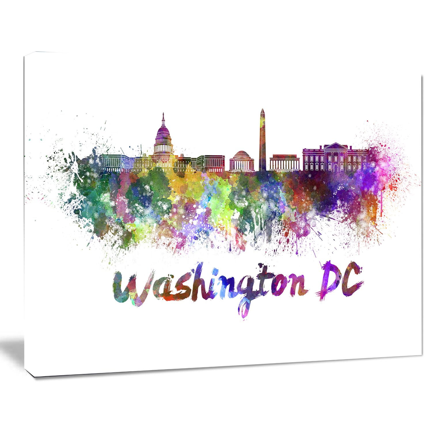 Design Art Washington DC Skyline Canvas Print