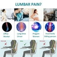 thumbnail image 6 of Hinzonek Lumbar Support Pillow,Ergonomic Memory Foam for Office Chair Car Back Cushion,Pain Relief Improve Posture for Office Chair,Car, Computer, Gaming Chair,Black, 6 of 7