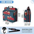 thumbnail image 3 of Red-truck Printed Zipper Binder with Handle&Shoulder Strap 2 inch 3 Ring 500+300 Sheet Capacity File Folder Organizer, 3 of 8
