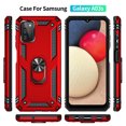 thumbnail image 2 of NIFFPD Galaxy A03S Case, Samsung A03S Case Ring Kickstand Hard PC Soft TPU Phone Cover for Samsung Galaxy A03S 5G Red, 2 of 7