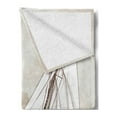 thumbnail image 2 of Vintage Soft Flannel Fleece Throw Blanket, Illustration of a Retro View of Antique American Yacht with Flags Ocean, Cozy Plush for Indoor and Outdoor Use, 70" x 90", Pale Grey Tan White, by Ambesonne, 2 of 5