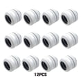 thumbnail image 2 of yingyy 12Pcs Computer Water Cooling Pipe Adapter Solid Color G1/4 Replacement Electroplated Nonslip Fast Release Connector White, 2 of 6