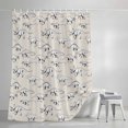 thumbnail image 4 of Vintage Dinosaur Small Stall Shower Curtain, Waterproof Shower Curtains for Bathroom, Primitive Animals Wildlife Hand-painting Beige Washable Fabric Bath Curtain for Bathtub with Hooks 36x78 Inches, 4 of 9