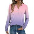 thumbnail image 1 of T-Shirt à Manches Longues pour Femmes Femmes Liquidation Femmes Chemises Mixtes Femmes Mode Décontractée Hauts à Boutons à Manches Longues Chemises Blouses Hauts, 1 of 6