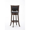 thumbnail image 3 of Kingfisher Lane 30" Upholstered Wood/Faux Leather Swivel Bar Stool in Cappuccino, 3 of 7