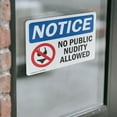 thumbnail image 3 of (2 Pack) No Public Nudity Allowed Sign, 3 of 6
