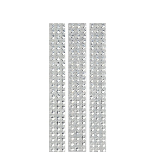Hello Hobby Accessories Adhesive Gem Strips Silver, 3 piece
