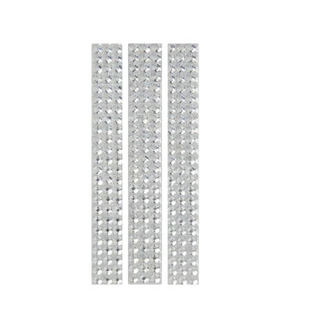 Hello Hobby Accessories Adhesive Gem Strips Silver, 3 piece