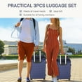 thumbnail image 6 of 24 Inch Luggage Suitcase, Hardside Expandable Rolling Suitcase with TSA Lock, , Checked-Medium Lightweight Luggage with Spinner Wheels, Blue, 6 of 9