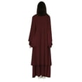 thumbnail image 4 of Bimba Islamic Prayer Long Dress For Women Solid Abaya With Hijab/Scarf Bell Sleeves Kaftan, 4 of 7