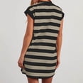 thumbnail image 5 of Dresses for Women Striped Summer Dresses 2024 Crewneck Cap Sleeve Color Block Casual A Line Tshirt Dress with Pockets, 5 of 7