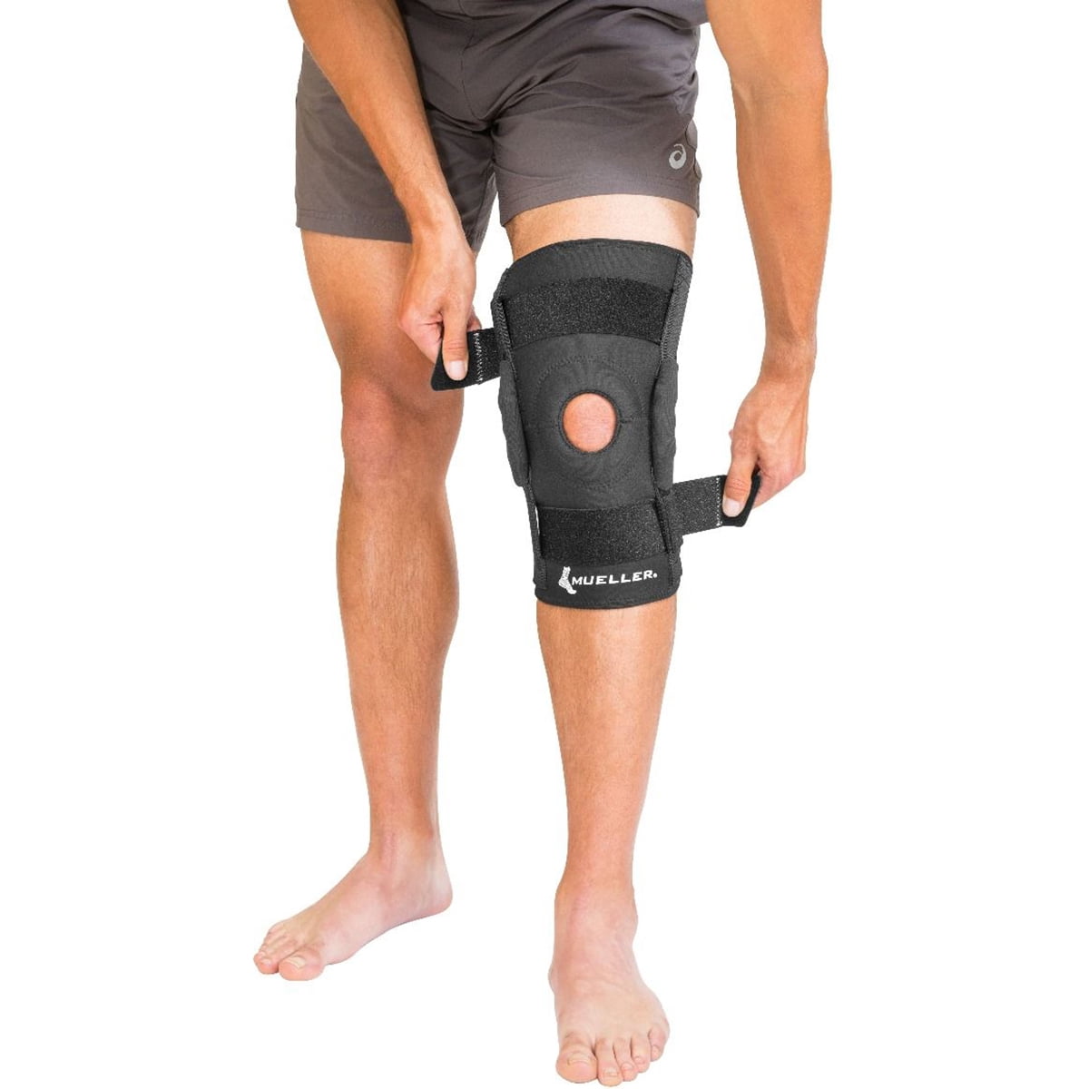 Mueller Hinged Wraparound Knee Brace, Medium /Large