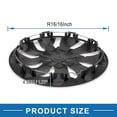 thumbnail image 4 of Unique Bargains 4 Pcs R16/16 Inch Universal Wheel Rim Hub Cover Wheel Hub Caps Black Plastic, 4 of 8
