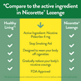 thumbnail image 3 of Healthy Living Nicotine Polacrilex Lozenge Stop Smoking Aid, 4 mg Mint Flavor, 72 Count, 3 of 7