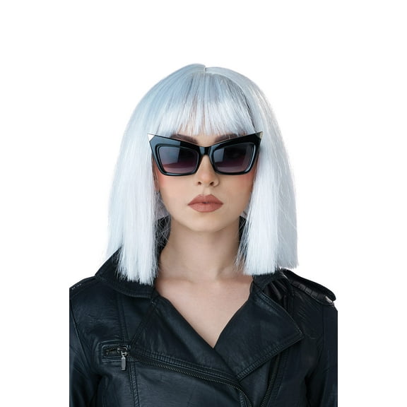 Shimmering White Cosplay Bob Wig