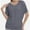 Deep Gray, variant on Women's V-Neck Tunic Top - Short Sleeve Ruched Blouse with Side Shirring, Casual T-Shirt Style Shirt
