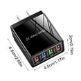 thumbnail image 2 of USB Charger Block, USB Charger Block Multiple Ports, 4 Port USB Charger, USB Fast Charging Block, Phone Charger Block, 4 Port Fast LED QC 3.0 USB Hub Wall Charger 3.1A Power Adapter US Plug, 2 of 9