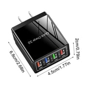 Hyper Charge Pro Charger, 4-Port USB Charger, Quick Charge 3.0 Hub with Temp Control & Fast Charging, Charge Multiple Devices 4X Faster for Android and iPhone