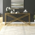 thumbnail image 6 of Henn&Hart 64" Gold Console Table, 6 of 8