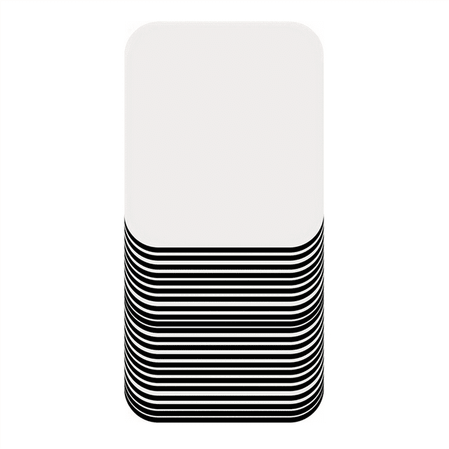 A stack of sublimation blanks fridge magnets designed for home and office use. These rectangular magnets feature a white MDF surface suitable for sublimation printing and a soft magnetic backing. Ideal for creating personalized decorative magnets for refrigerators, whiteboards, lockers, and other metal surfaces. The package includes 16 blank magnets, each compact in size, perfect for DIY projects and custom designs.