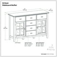 thumbnail image 3 of Simpli Home Artisan 54 inch Wide Solid Wood Transitional Sideboard Buffet in Black, 3 of 13