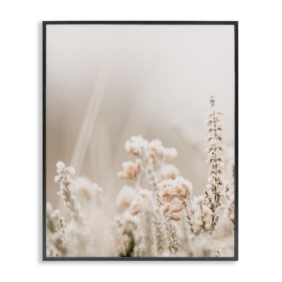 Stupell Industries Farmhouse Delicate Wildflower Blossoms Black Framed Giclee Art, 16 x 20, by Leah Straatsma