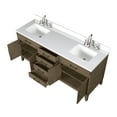 thumbnail image 4 of Laurel 72 in W x 22 in D Grey Oak Double Bath Vanity, Cultured Marble Top, and Faucet Set, 4 of 5