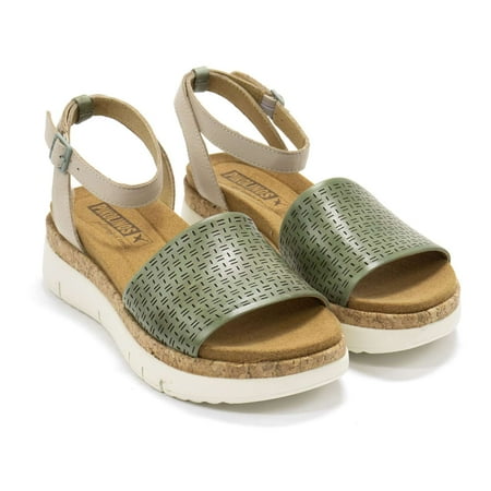 

Pikolinos Women s Palma W4n Leather Wedge Sandals Mint Green 8.5-9 M US