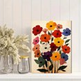 thumbnail image 2 of Qisvanset Framed Canvas Wall Art 12x16 Inch Picasso Peace Flower Bouquet Vintage Modern Art, 2 of 5