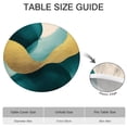 thumbnail image 6 of Teal and Gold Marble Fluid Art Pattern Round Fitted Tablecloth with Elastic Edge,Dining Table Cover Waterproof,Outdoor Round Tablecloth for Camping,Dining,Indoor and Outdoor, 6 of 7