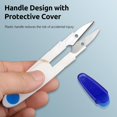 thumbnail image 5 of Lunfar 4PCS Compact 4 Inch U Shaped Portable Scissors with Protective Safety Cover for Yarn, Cross-Stitch, Thread, Sewing - Ideal for Craft, DIY, Stitch Trimming Snips, 5 of 5