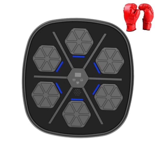 Máquina de boxeo eléctrica con guantes, diana musical rítmica, pared de boxeo musical con guantes para adultos