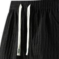 thumbnail image 4 of hlysgo Men's Big and Tall Shorts Linen Lightweight Comfy Cozy Short Summer Beach Breathable Short with Pockets Black,XL, 4 of 4