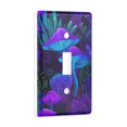 thumbnail image 2 of Yayeee Toggle Light Switch Wall Plate 1-Gang 4.5"x2.7" Home Decorative Outlet Cover, Night Mushrooms Pattern, 2 of 7