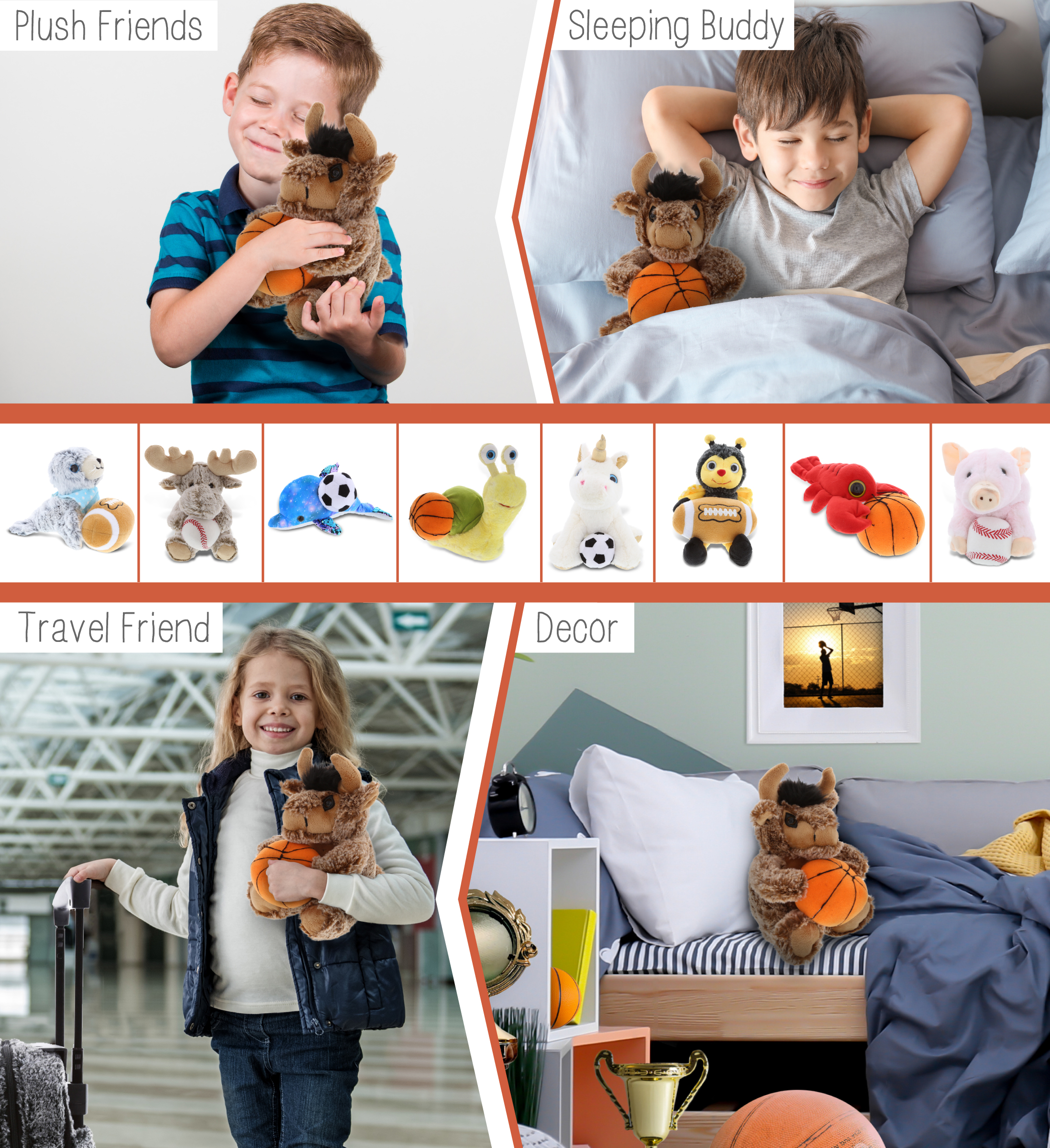 DolliBu Buffalo Stuffed Animal with Basketball Plush – Soft Huggable Buffalo, Adorable Playtime Bison Plush Toy, Cute Wildlife Gift, Basketball Plush Doll Animal Toy for Kids and Adults – 8 Inch