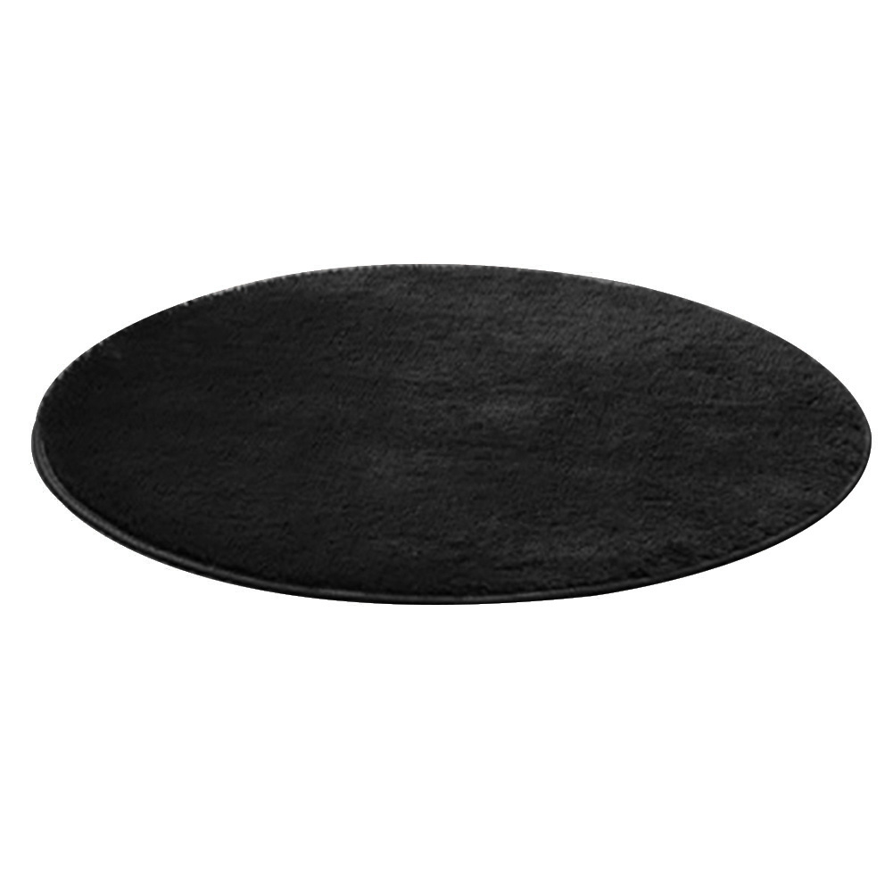 HEVIRGO 120cm Round Fluffy Soft Rug AntiSlip Floor Mat Carpet Cushion