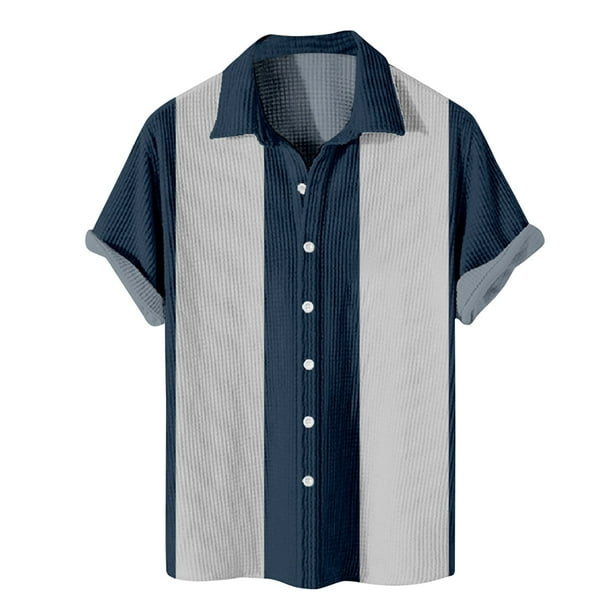 Men's Hawaiian Printed Button Short Sleeve Shirts Men's Casual Fashion Short Sleeve Shirts 4XL