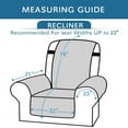 thumbnail image 2 of TOPCHANCES Recliner Chair Cover, Waterproof Quilted Recline Sofa Slipcover with Stretch Elastic Belt (Small, Dark Grey), 2 of 8