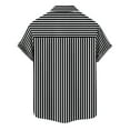 thumbnail image 4 of Oalirro Men Short Sleeve Polyester Turndown collar Stripe T Shirts For Man Black XXXXL, 4 of 5