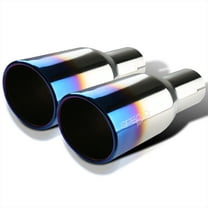 Spec-D Tuning 2.5" Inlet 3.875" Slant Titanium Burnt Stainless Steel Exhaust Muffler Tip Fits select: 1987-2010 HONDA ACCORD, 1988-2010 HONDA CIVIC