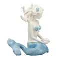 thumbnail image 5 of Nautical Ocean Goddess Pretty Mermaid With Blue Tail Holding Pearl Shell Statue, 5 of 9
