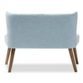 thumbnail image 4 of Baxton Studio Scarlett Mid-Century Modern Brown Wood and Dark Grey Fabric Upholstered Button-Tufting with Nail Heads Trim 2-Seater Loveseat Settee, 4 of 6