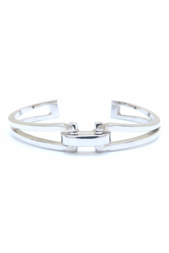 Pre-Owned Salvatore Ferragamo Bangle, Silver Plated, Women's, 294284 (Good)