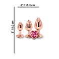 thumbnail image 4 of Rear Assets Aluminum Crystal Heart Metal Anal Trainer Kit 3 Piece, Gold, 4 of 5