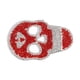 thumbnail image 2 of Parches de hierro con patrón de calavera roja, bricolaje, fabricación de diamantes de imitación, parches prácticos decorativos, costura para sombreros y bolsas, 2 of 12