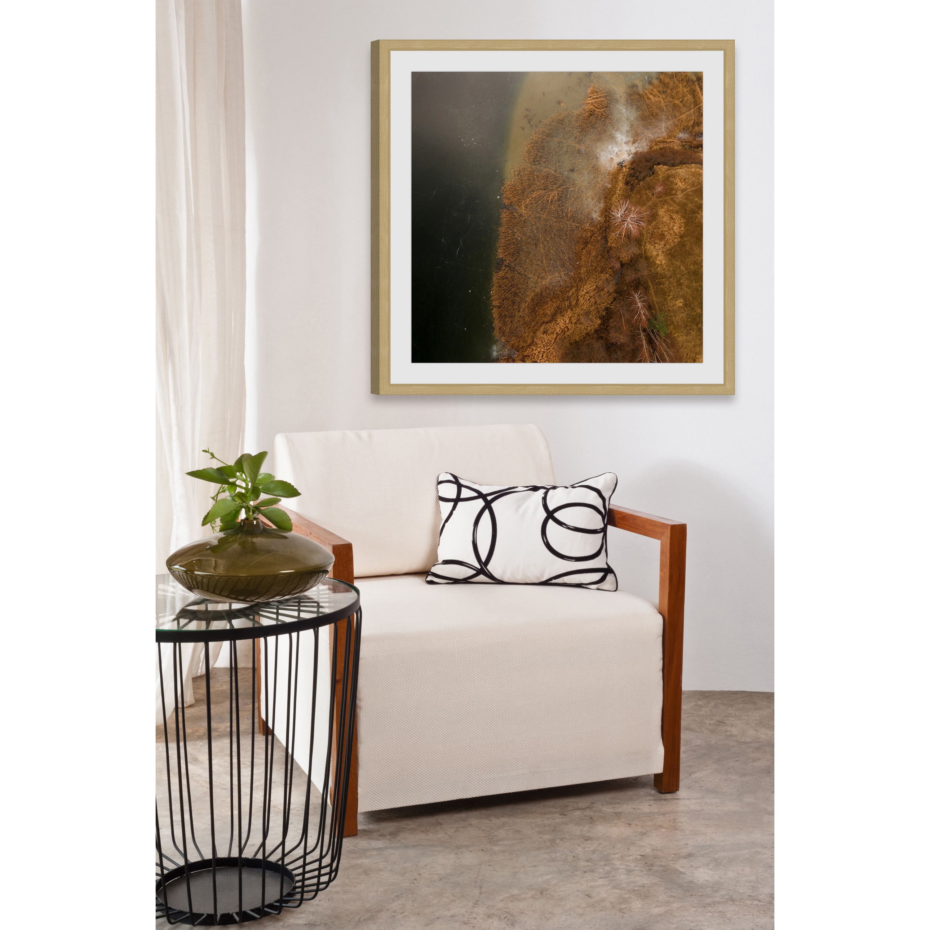 Marmont Hill "Undersea Earth" By Karolis Janulis Framed Painting Art Print, 32.0" x 1.5"