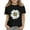 Black, variant on Big Girls Sunflower Print Short Sleeve T-Shirt Summer Casual T Shirt, Sizes 3-13